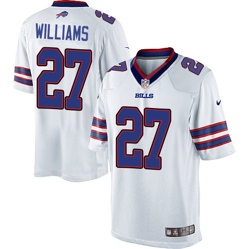 Men's Limited Duke Williams Nike Jersey White Road - #27 NFL Buffalo Bills